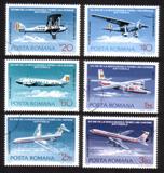 Airplanes: Douglas, Boeing, De Havilland, Etc. Complete Set of 6 Different Airmail Stamps