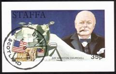 Space: Apollo XV Lunar Module & Sir Winston Churchill - Mini Souvenir Sheet