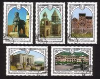 Armenian Architecture: Etchmiadzin Cathedral, Library, Etc. - Complete Set of 5 Different