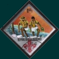 Scouting stamp from Burundi