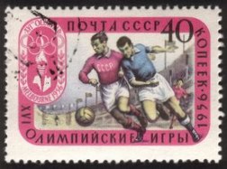 Olympic soccer stamp from Russia