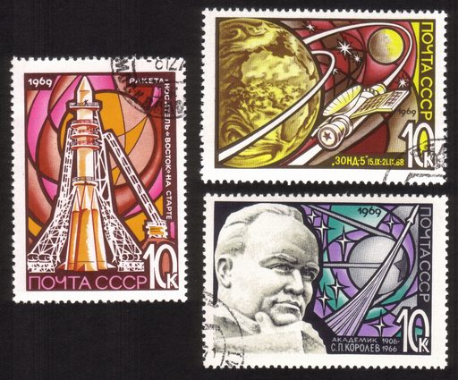 Space Artwork: Volstok, Soyuz, Earth, Moon, Etc. - Complete Set of 3 Different