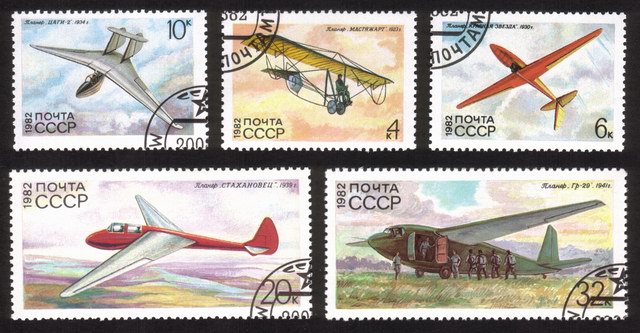 Various Aircraft: Red Star, ZAGI-1, Troop Carrier, Etc. - Complete Set of 5 Different