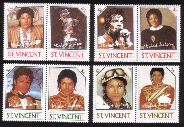 Michael Jackson Portraits: On Stage, White Glove, Red Jacket, Etc. - Complete Set of 8 Different
