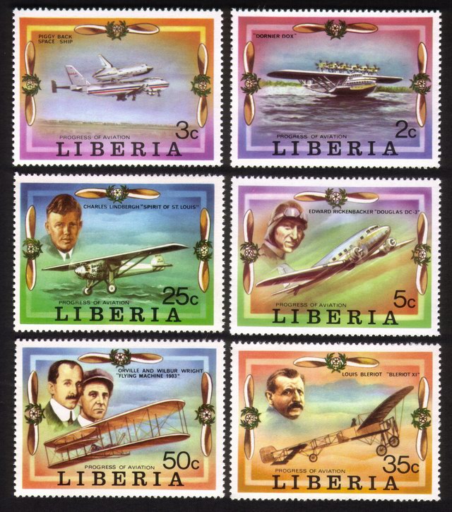 Progress of Aviation: Airplanes & Pilots - Wright
Brothers To Space Shuttle. Complete Set of 6 Diff
