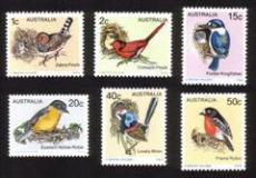 Australian Birds: Wren, Robin, Finch, Etc. - Complete Set of 6 Different (Mint)
