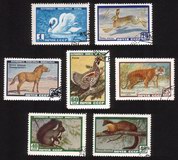 Wildlife: Hare, Siberian Horse, Tiger, Mute Swan, Hazel Hen, Etc. - Complete Set of 7 Different