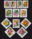 Various Flowers: Clappertonia Ficifolia, Kigelia Africana, Etc. - Complete Set of 12 Different