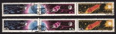 Cosmonauts’’ Day (1963): Sputnik & Earth, Volstok 1, Rocket, Etc. - Complete Set of 6 Different