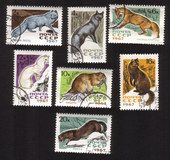 International Fur Auctions In Leningrad: Ermine, Sable, Mink, Etc. - Complete Set of 7 Different