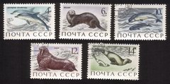 Sea Mammals: Dolphins, Sea Otters, Narwhals, Walrus, Etc. - Complete Set of 5 Different