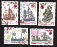 History of The Russian Fleet: Oriol (First Ship), Frigate, Etc. - Complete Set of 5 Different