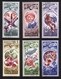 Space Research: Cosmonauts And Various Spacecraft, Etc. - Complete Set of 6 Different