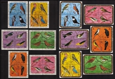 Birds: Northern Shrike, Great Reed Warbler, Etc. - Complete Set of 48 Different Incl. Airmails