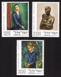 Artwork From Israeli Museums: Lady In Blue, Sculpture, Etc. - Complete set of 3 Different
