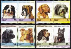 Dogs: Collie, Sheepdog, Labrador, Terrier, Boxer, Sheepdog, Etc. - Complete Set of 8 Different