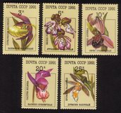 Flora - Orchids: Complete Set of 5 Different Flowers
